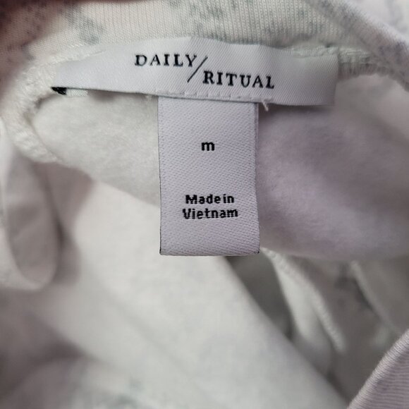 Daily Ritual Women's Puff-Sleeves Jumpsuit Supper Soft Terry Lounge Size Medium - Picture 6 of 16